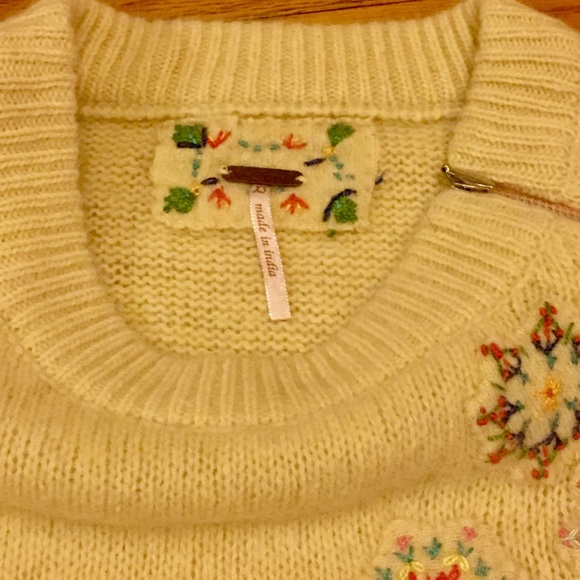 Free People 3/4 Sleeve Embroidered Sweater - Picture 7 of 7